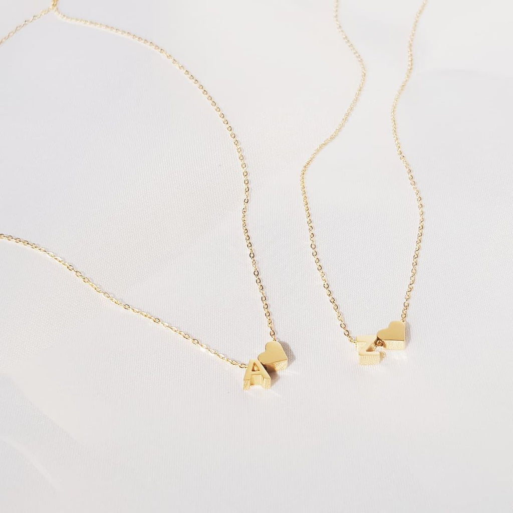 Initial Heart Necklace